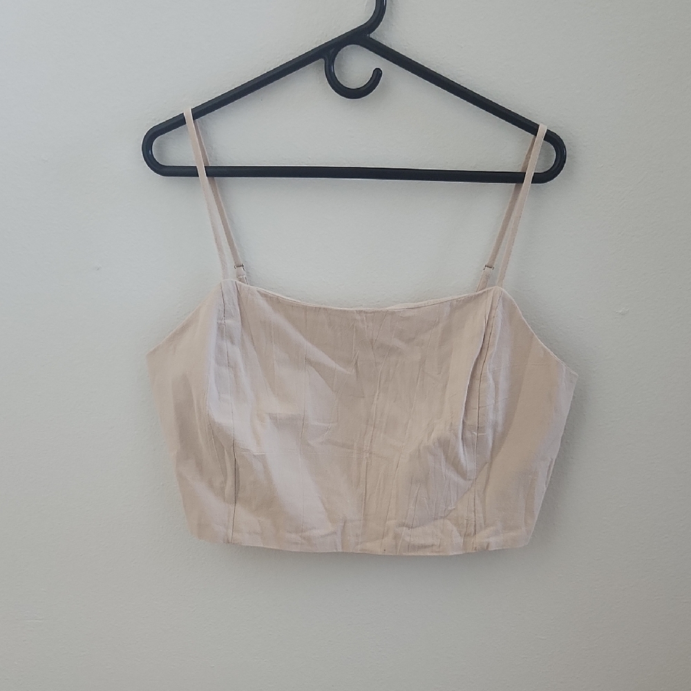 SHEIN Cream Camisole Crop Top